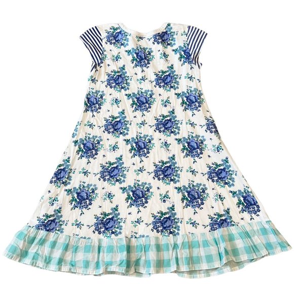 Naartjie Kids Girls Vintage White & Blue Vintage Surfer Dress 9 - Picture 5 of 5